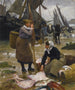 Kalastajien saapuminen - Victor Gabriel Gilbert — näkymä teoksesta