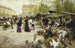 Alaimarkkinat Pariisi - Victor Gabriel Gilbert — näkymä teoksesta