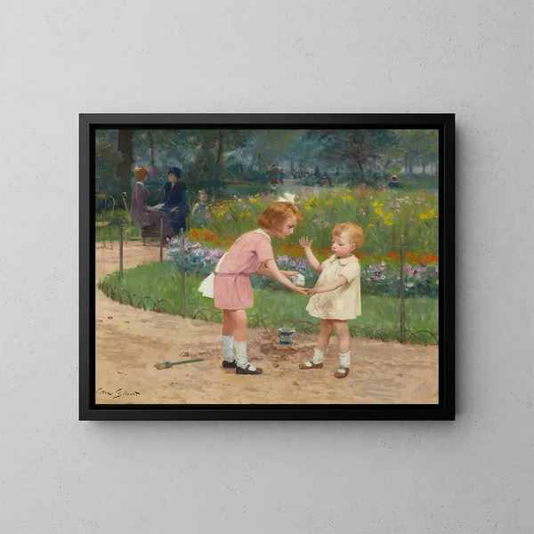 Les jardins du Luxembourg - Victor Gabriel Gilbert — kehystetty taideteos seinällä