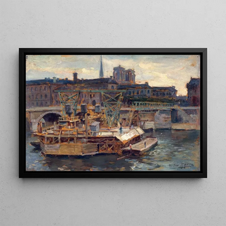 Victor Marec - Les travaux du mtropolitain au pont NotreDame.webp