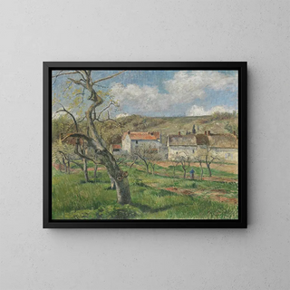 Les coteaux d'Auvers - Victor Vignon — kehystetty taideteos seinällä