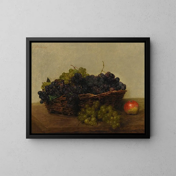 Viinirypälekorin - Victoria Fantin-Latour — kehystetty taideteos seinällä