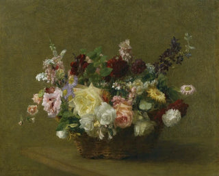 Erilaisia kukkakoreja - Victoria Fantin-Latour — näkymä teoksesta