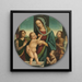 Vierge et Enfant avec Jean-Baptiste et des anges - Pietro del Donzello — kehystetty taideteos seinällä