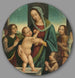 Vierge et Enfant avec Jean-Baptiste et des anges - Pietro del Donzello — näkymä teoksesta