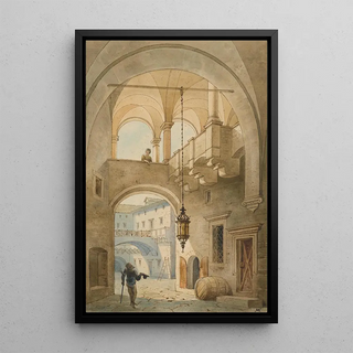 Viktor Myskovszky - Dvor domu v Preove na Hlavnej ulici 115.webp