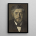 Jens Ferdinand Willumsen, tutkimus viidestä muotokuvasta - Vilhelm Hammershøi — kehystetty taideteos seinällä
