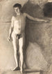 Miesmalli seisoo - Vilhelm Hammershøi — näkymä teoksesta