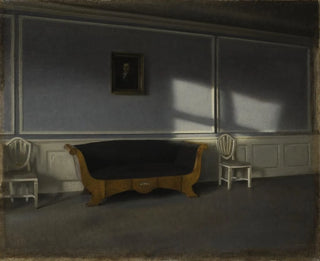 Valo auringosta olohuoneessa III - Vilhelm Hammershøi — näkymä teoksesta