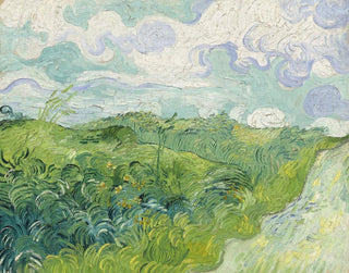 Vihreät viljapelto Auversissa - Vincent van Gogh — näkymä teoksesta