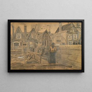 Vincent van Gogh - Houses Seen From The Back Window Of Siens Mothers House.webp