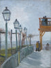 Montmartren Moulin de Blute-Fin terassi- ja observatoriamaalaus - Vincent van Gogh — näkymä teoksesta