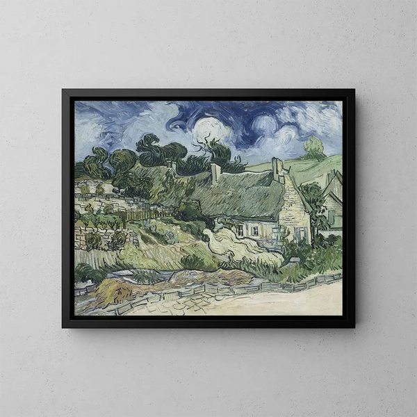 Chaumières à Cordeville - Vincent van Gogh — kehystetty taideteos seinällä
