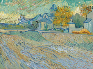 Näkymä Saint-Rémyssä sijaitsevaan mielisairaalaan ja Saint-Paul de Mausolen kappeliin - Vincent van Gogh — näkymä teoksesta