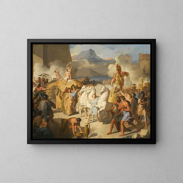 Le triomphe d'un héros romain, probablement Marcus Claudius Marcellus - Vincenzo Camuccini — kehystetty taideteos seinällä