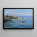 Village sur la mer - Vincenzo Loria — kehystetty taideteos seinällä