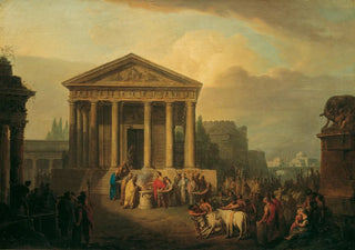 Vinzenz Fischer - Sacrifice In Front Of A Roman Temple.webp