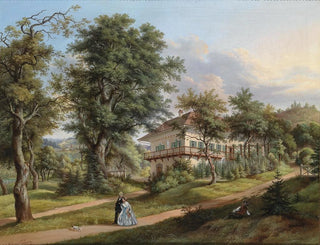 Vinzenz Kreuzer - Parklandschaft mit Spaziergngern.webp