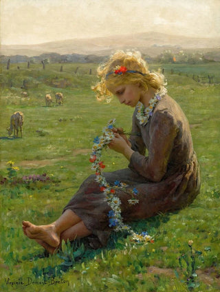 Virginie DemontBreton - Fillette la guirlande de fleurs des champs.webp