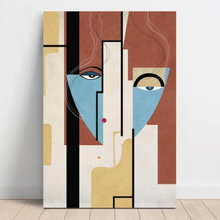 Visage Fragmenté | Art abstrait | Reproduction Tableau Décoration murale affiche copie