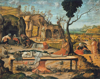 Kristuksen hautajaisvalmistelu - Vittore Carpaccio — näkymä teoksesta