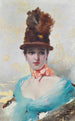 Elegantti nainen - Vittorio Matteo Corcos — näkymä teoksesta