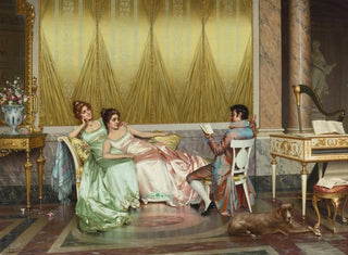La lecture de poésie - Vittorio Reggianini — näkymä teoksesta