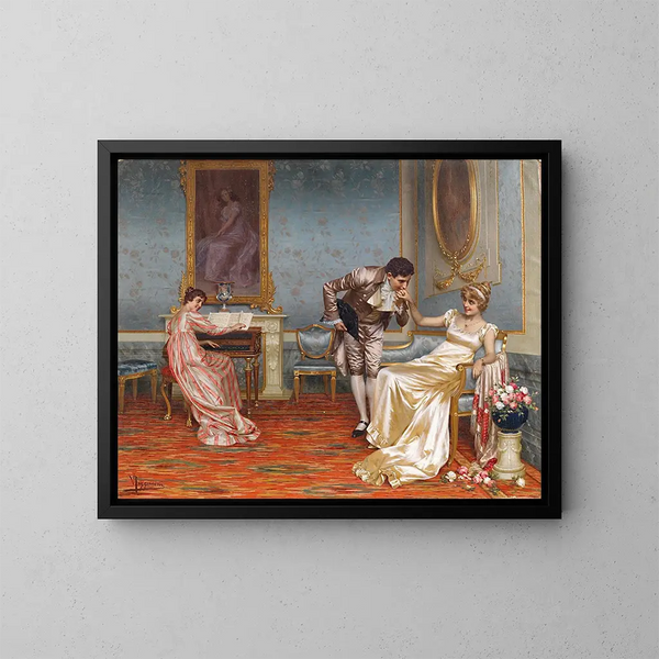 Le prétendant - Vittorio Reggianini — kehystetty taideteos seinällä