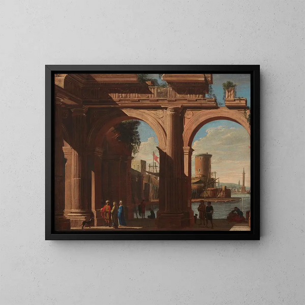 Arcade dorique -taidetuote Torre di S Vincenzo - Viviano Codazzi — kehystetty taideteos seinällä