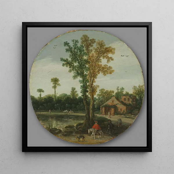 Voyageurs au bord d'un lac - Esaias van de Velde