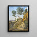 Maalauksen jäljennös Volterra-näkymä - Jean-Baptiste Camille Corot