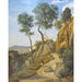 Maalauksen jäljennös Volterra-näkymä - Jean-Baptiste Camille Corot