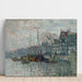 Maalauksen jäljennös Näkymä Prins Hendrikkade ja Kromme Waal - Amsterdamista - Claude Monet