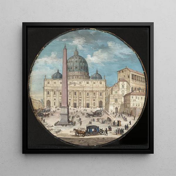 Vue de la façade de l'église Saint-Pierre à Rome - Johann Wilhelm Baur