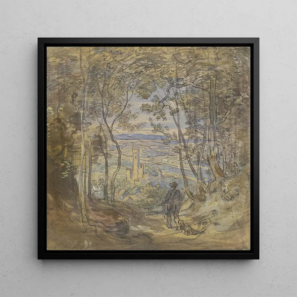 Vue depuis la forêt sur Eppstein - Anton Burger