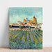 Maalauksen jäljennös Näkymä Saintes-Maries-de-la-Meristä - Vincent Van Gogh
