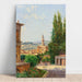 Maalauksen jäljennös Näkymä Palazzo Vecchion edestä Bobolin puutarhoista, Firenze - Antonietta Brandeis