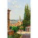 Maalauksen jäljennös Näkymä Palazzo Vecchion edestä Bobolin puutarhoista, Firenze - Antonietta Brandeis