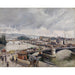 Maalauksen jäljennös Näkymä suurelta sillalta, Rouen, Sade - Camille Pissarro