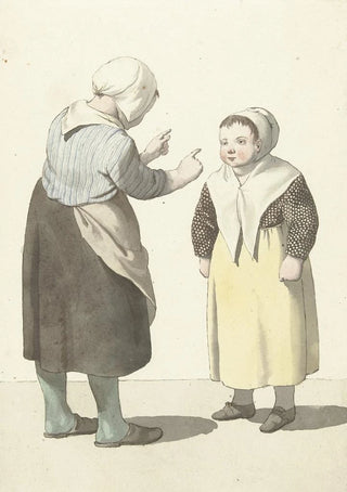 W Barthautz - Twee tegenover elkaar staande meisjes.webp