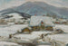 Cottages dans la neige - Władysław Ślewiński — näkymä teoksesta