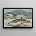 Cottages dans la neige - Władysław Ślewiński — kehystetty taideteos seinällä