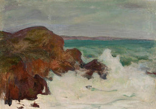Wadysaw lewiski - Waves in a rocky bay.webp
