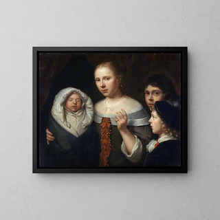 Wallerant Vaillant - Portrait of a young woman with three children.webp