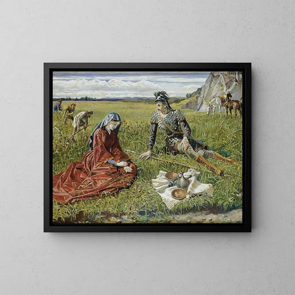 Ruth ja Booz - Walter Crane — kehystetty taideteos seinällä