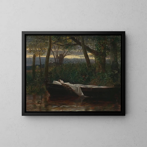 La Dame de Shalott - Walter Crane — kehystetty taideteos seinällä