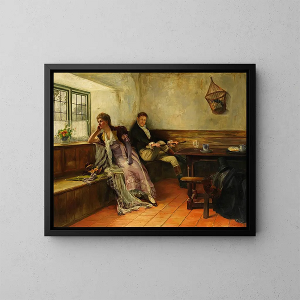 Le voyage de noces interrompu - Walter Firle — kehystetty taideteos seinällä