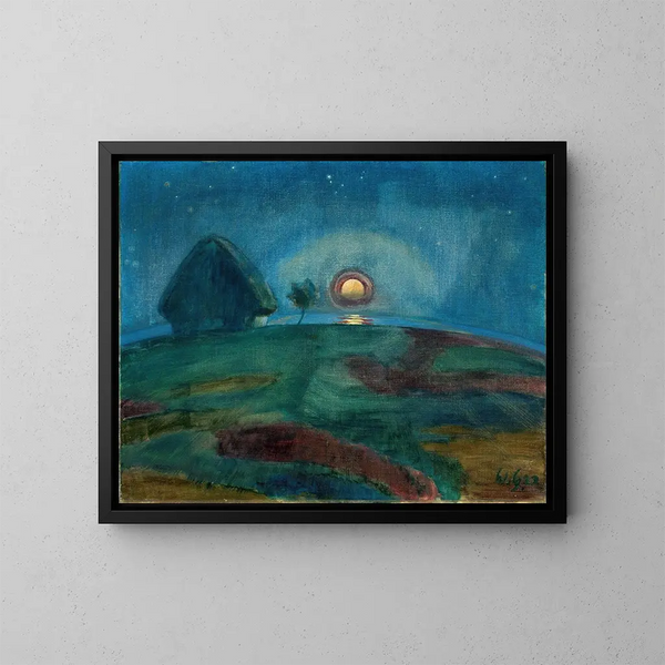 Lever de lune sur Hiddensoe - Walter Gramatt — kehystetty taideteos seinällä