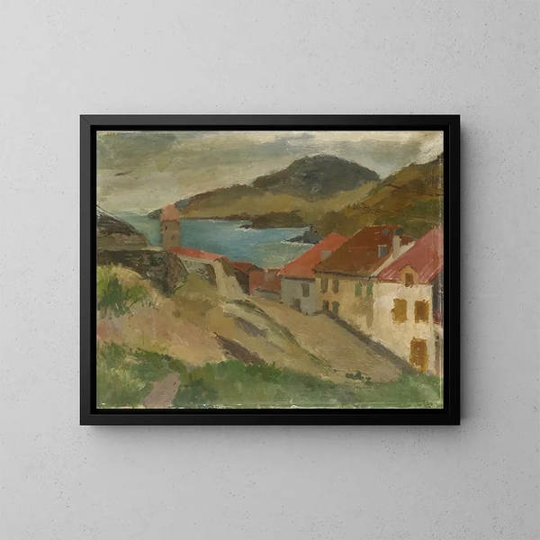 Vue depuis le fort Miradou à Collioure - Walter Kurt Wiemken — kehystetty taideteos seinällä
