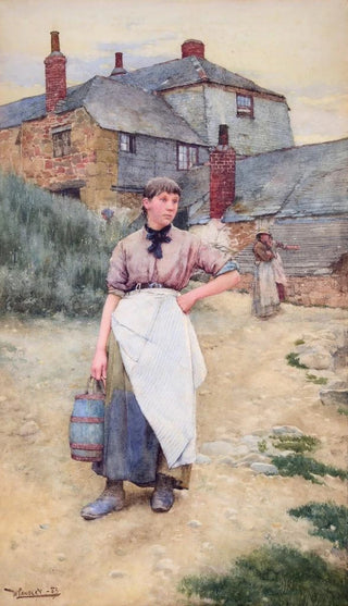Walter Langley - A Cornish Village Maiden.webp